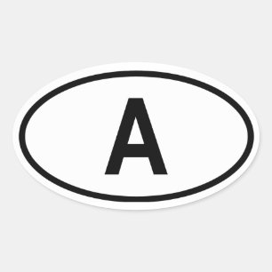 Sticker Ovale Autriche "A"