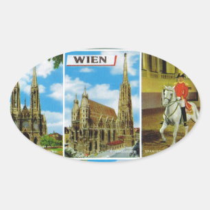 Sticker Ovale Autriche vintage, Wien, Vienne, Multiview