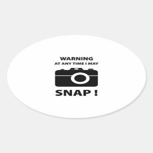 Sticker Ovale Avertissement À Tout Moment Je Peux M'Accrocher