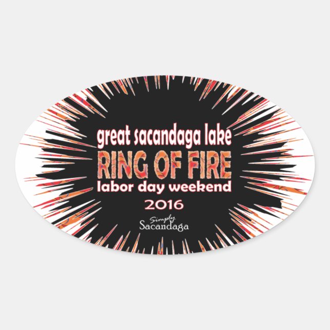 Sticker Ovale Bague De Feu 2016 (Devant)