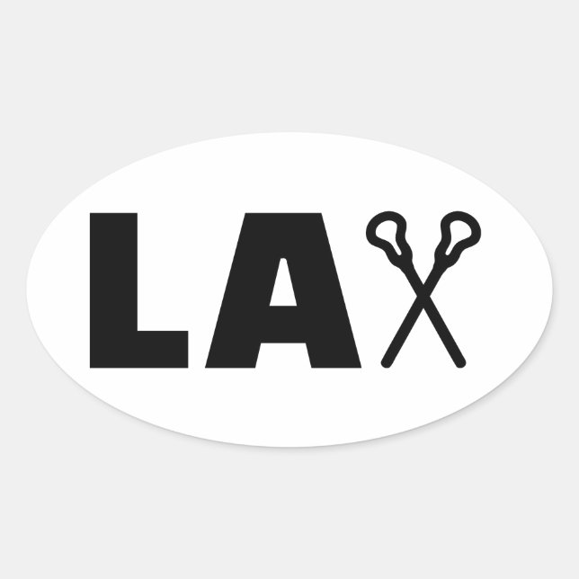 Sticker Ovale Baguettes Lacrosse (Devant)