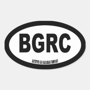 Sticker Ovale Baignoire Gin Railroad Company Texte ovale uniquem