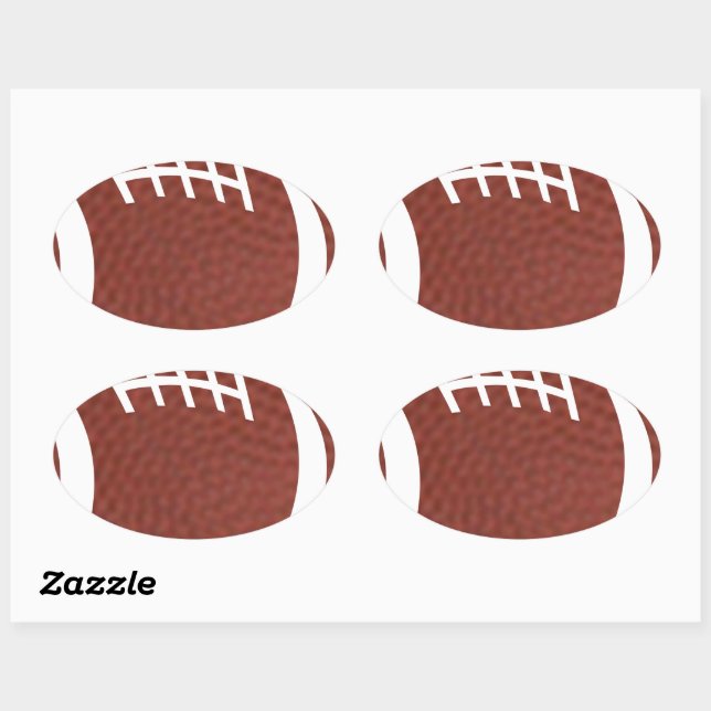 STICKER OVALE BALLON DE FOOT AMÉRICAIN (Feuille)