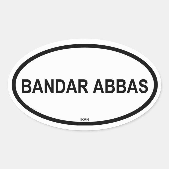 STICKER OVALE BANDAR ABBAS (Devant)