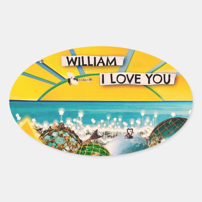 STICKER OVALE BANNIÈRE DE SOLEIL (Devant)