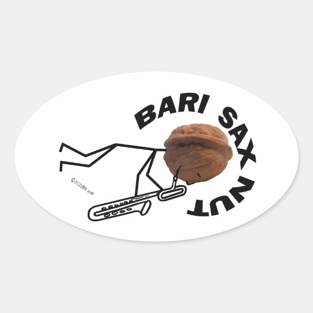 Sticker Ovale Bari Sax Nut (Devant)