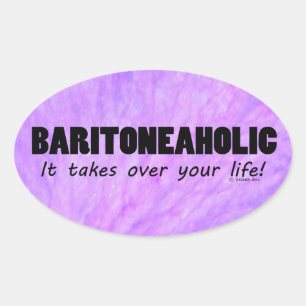 Sticker ovale Baritoneaholic Life