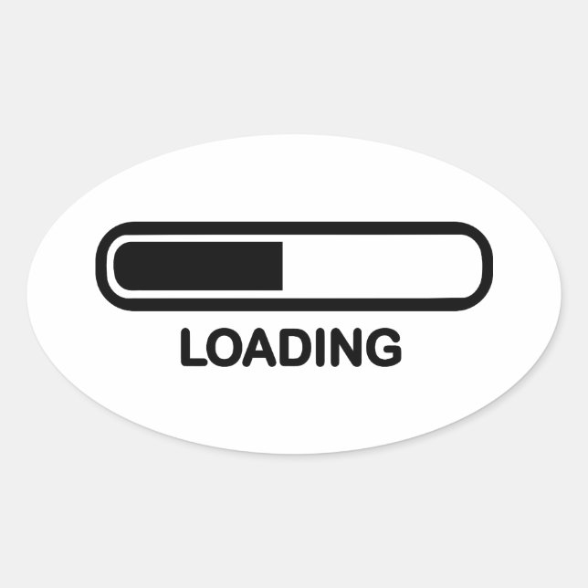 Sticker Ovale Barre de chargement (Devant)