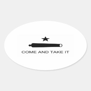 Sticker Ovale Bataille de Gonzales au Texas