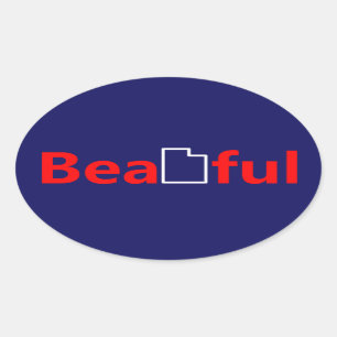 Sticker Ovale Beautiful