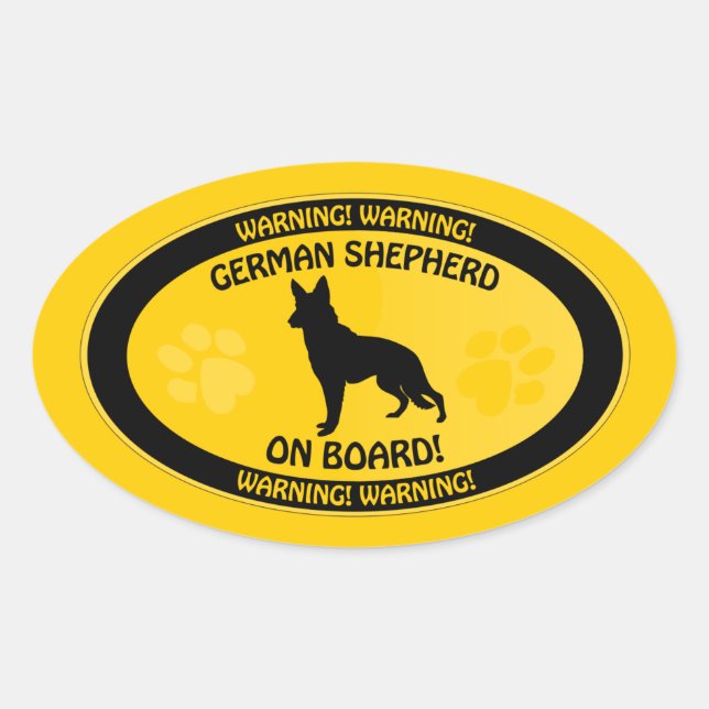 Sticker Ovale Berger allemand Xing (Devant)