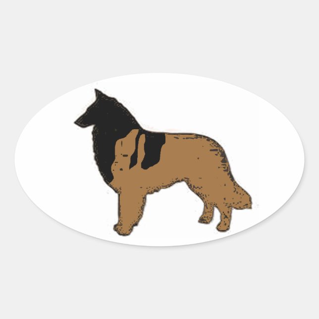 Sticker Ovale Berger belge / Tervuren belge (Devant)