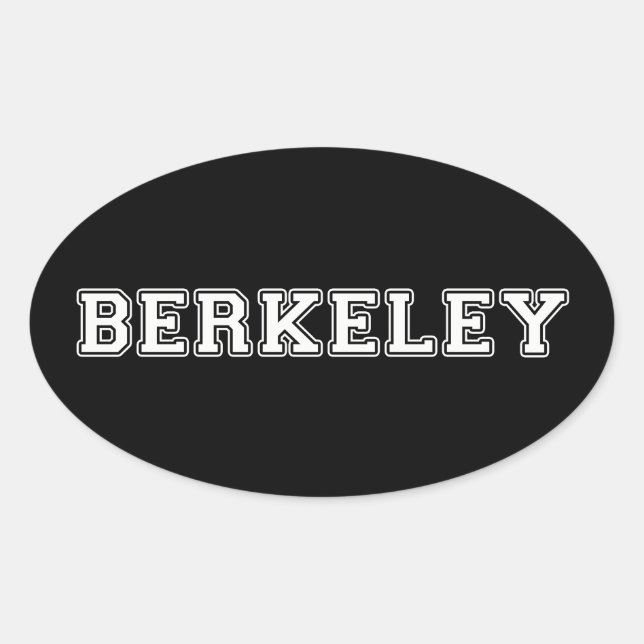 Sticker Ovale Berkeley Californie (Devant)
