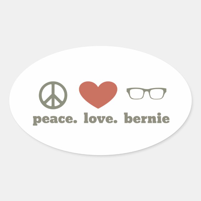 Sticker Ovale Bernie Sanders (Devant)