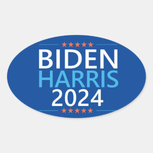 Sticker Ovale Biden Harris 2024 pour Président Élection US