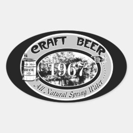 STICKER OVALE BIÈRE À L'ARTISANAT 1967