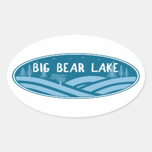 Sticker Ovale Big Bear Lake California Outdoor