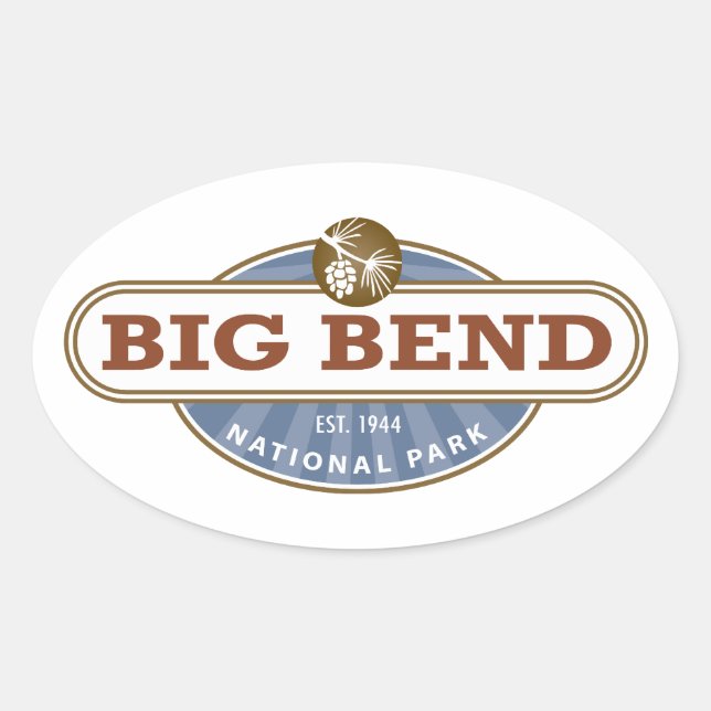 Sticker Ovale Big Bend National Park Texas (Devant)