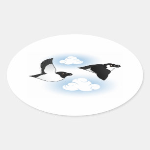 Sticker Ovale Billets de pétrole volants