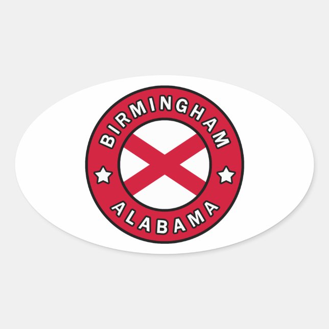 Sticker Ovale Birmingham Alabama (Devant)