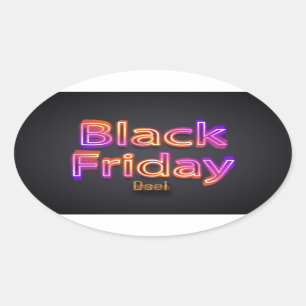 Sticker Ovale Black Friday Deal (néon/or)