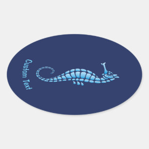 Sticker Ovale Bleu marin