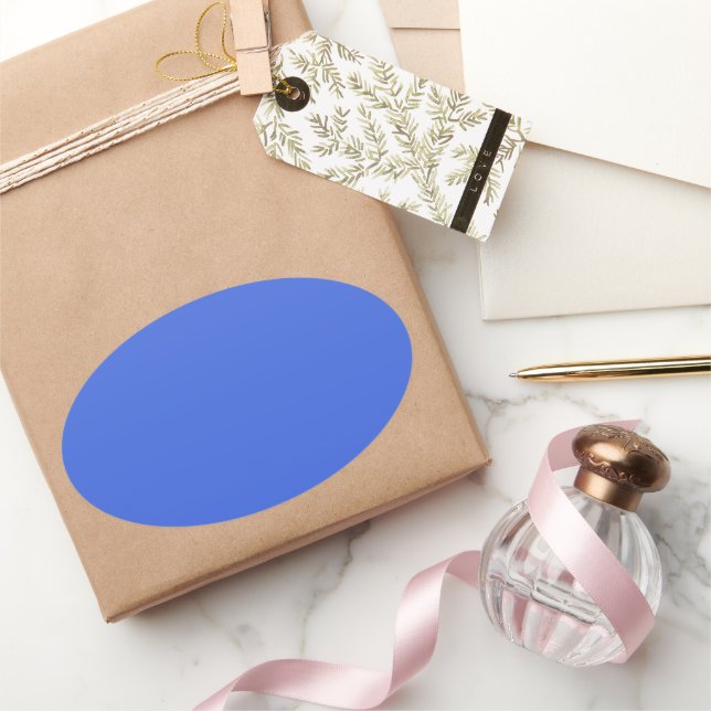 Sticker Ovale Bleu royal (Cadeaux)
