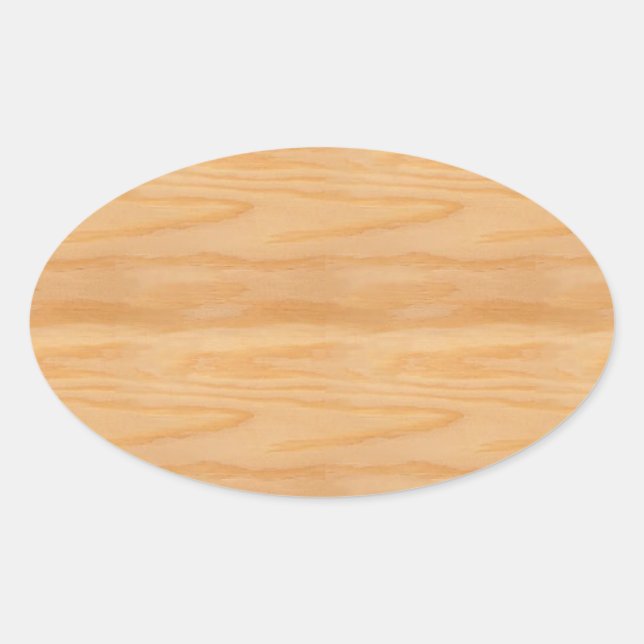 Sticker Ovale Bois blanc Élégant Design moderne Modèle tendance (Devant)