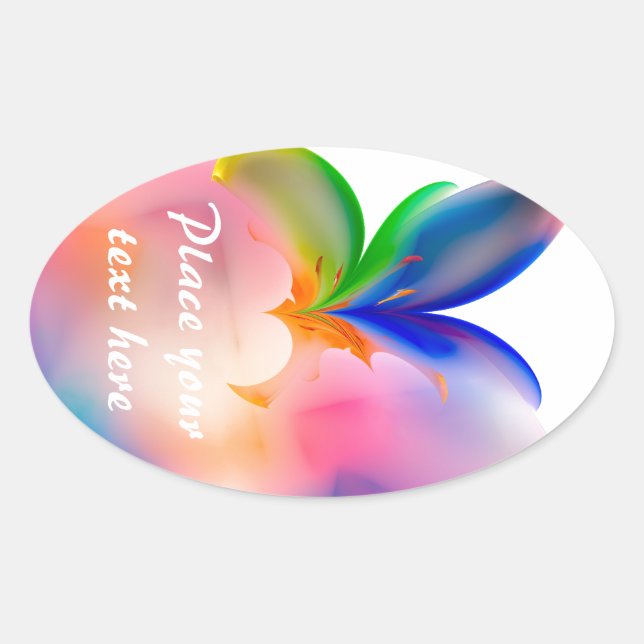 Sticker Ovale Boîte cadeau Big Bow (Devant)