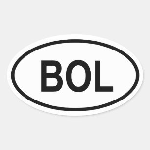 Sticker Ovale Bolivie "BOL"