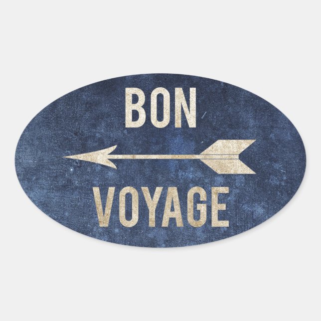 Sticker Ovale Bon Voyage (Devant)