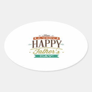 Sticker Ovale Bonne fête des pères