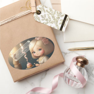 Sticker Ovale Bonne fille anniversaire 01