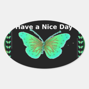 Sticker Ovale Bonne journée et meilleure nuit papillon.png