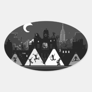 Sticker Ovale Boogie Nights New York