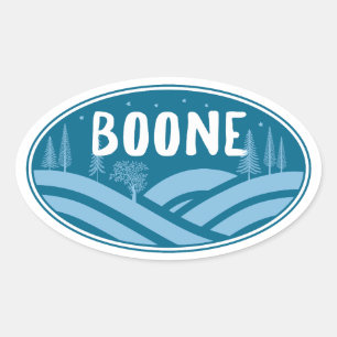 Sticker Ovale Boone Caroline du Nord Extérieur