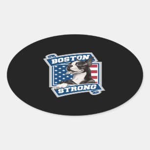 STICKER OVALE BOSTON STRONG TERRIER