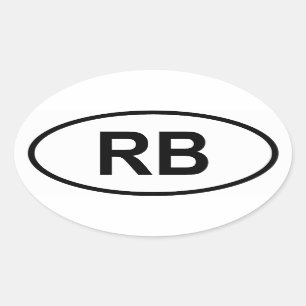 Sticker Ovale Botswana "RB"