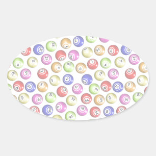 Sticker Ovale Boules de bingo-test