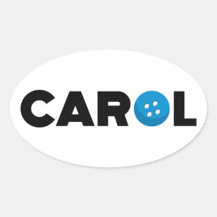 Sticker Ovale Bouton Carol
