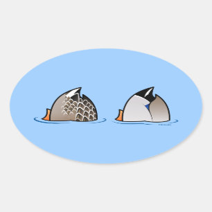 Sticker Ovale Bouts de canard