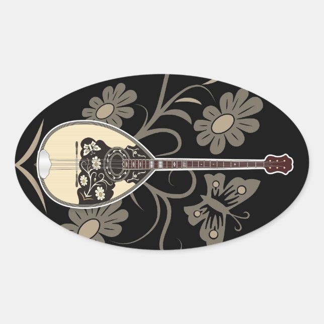 Sticker Ovale Bouzouki (Devant)