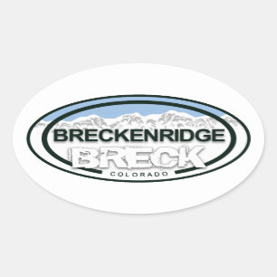 Sticker Ovale Breckenridge Colorado BRECK Rocky Mountain
