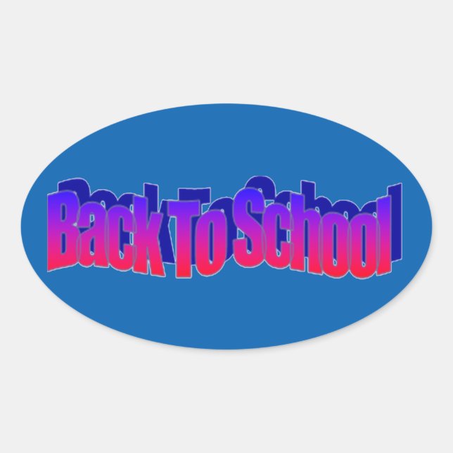 Sticker Ovale BTS-Rouge-Bleu (Devant)