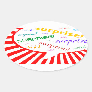 Sticker Ovale bulle parlante de fête