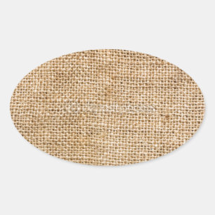 Sticker Ovale Burlap patiné