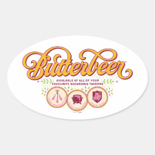 Sticker Ovale BUTTERBEER™ Disponible dans les tavernes ensorcelé
