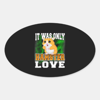 Sticker Ovale Cadeau Hamster mignon Pour Filles Garçons Adultes