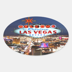 Sticker Ovale Cadeaux de Las Vegas
