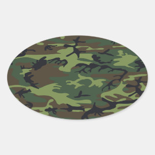 Sticker Ovale Camion militaire de Green Forest